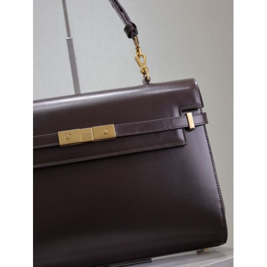 Replica Borsa a tracolla YSL Saint Laurent Manhattan Borgogna Fallate Outlet Online