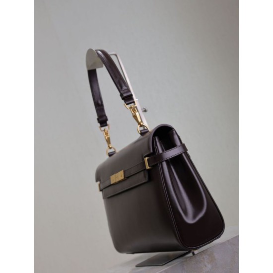 Replica Borsa a tracolla YSL Saint Laurent Manhattan Borgogna Fallate Outlet Online