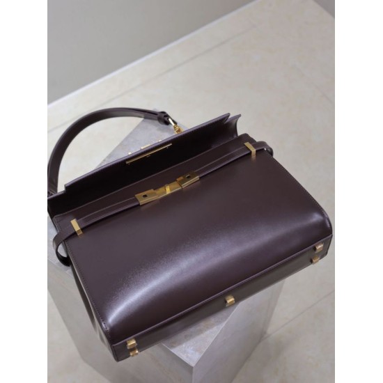 Replica Borsa a tracolla YSL Saint Laurent Manhattan Borgogna Fallate Outlet Online
