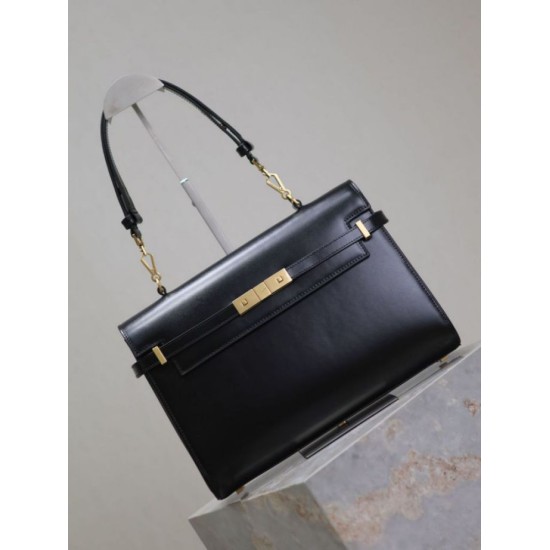 Perfetta Falsa Borsa a tracolla YSL Saint Laurent Manhattan Nera imitazione Dupe Replica Borsa a tracolla YSL Saint Laurent Manhattan Nera Fallate Outlet Online