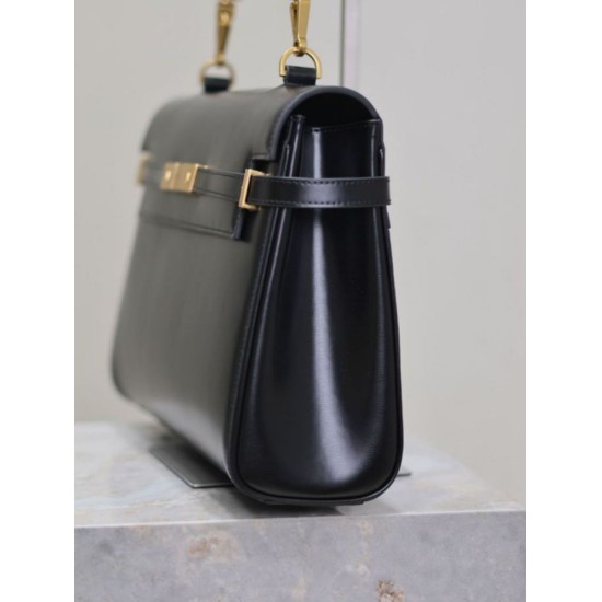 Perfetta Falsa Borsa a tracolla YSL Saint Laurent Manhattan Nera imitazione Dupe Replica Borsa a tracolla YSL Saint Laurent Manhattan Nera Fallate Outlet Online