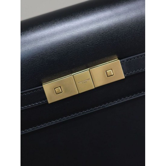 Perfetta Falsa Borsa a tracolla YSL Saint Laurent Manhattan Nera imitazione Dupe Replica Borsa a tracolla YSL Saint Laurent Manhattan Nera Fallate Outlet Online
