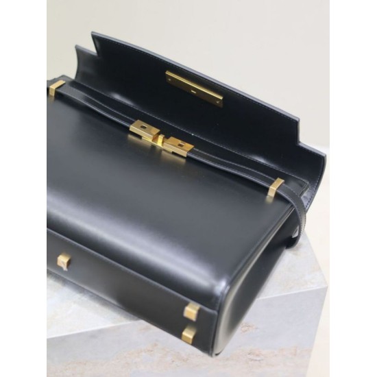 Perfetta Falsa Borsa a tracolla YSL Saint Laurent Manhattan Nera imitazione Dupe Replica Borsa a tracolla YSL Saint Laurent Manhattan Nera Fallate Outlet Online