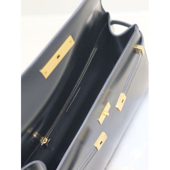 Perfetta Falsa Borsa a tracolla YSL Saint Laurent Manhattan Nera imitazione Dupe Replica Borsa a tracolla YSL Saint Laurent Manhattan Nera Fallate Outlet Online