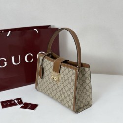 Replica Borsa Gucci Padlock Small con manico superiore 838991 Marrone Fallate Outlet Online