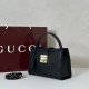 Replica Borsa Gucci Padlock Small con manico superiore 838991 Nero Fallate Outlet Online