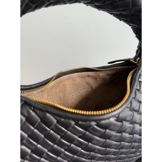 Replica Borsa Hobo Veneta piccola/media di Bottega Veneta Nero Fallate Outlet Online