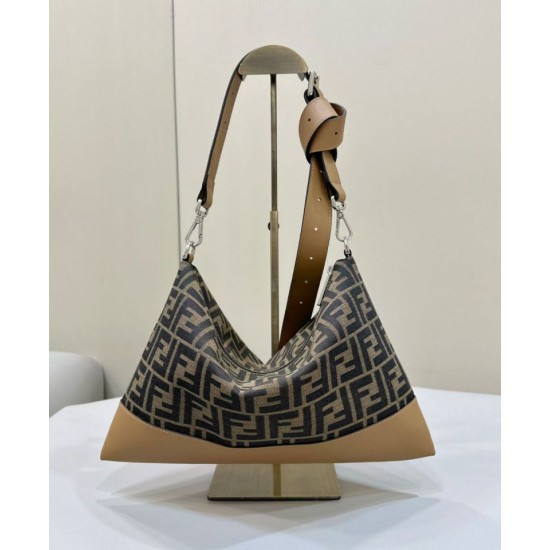 Replica Borsa a tracolla Hobo Fendi Fendigraphy Caffè Fallate Outlet Online