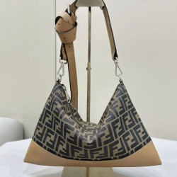 Replica Borsa a tracolla Hobo Fendi Fendigraphy Caffè Fallate Outlet Online
