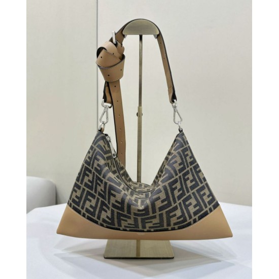 Replica Borsa a tracolla Hobo Fendi Fendigraphy Caffè Fallate Outlet Online