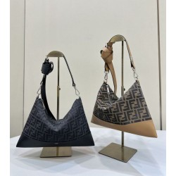 Replica Borsa a tracolla Hobo Fendi Fendigraphy Nero Fallate Outlet Online