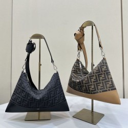 Replica Borsa a tracolla Hobo Fendi Fendigraphy Nero Fallate Outlet Online