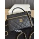 Perfetta Replica Borsa Chanel Classic Vanity con catena A96186 Nero Outlet Clone