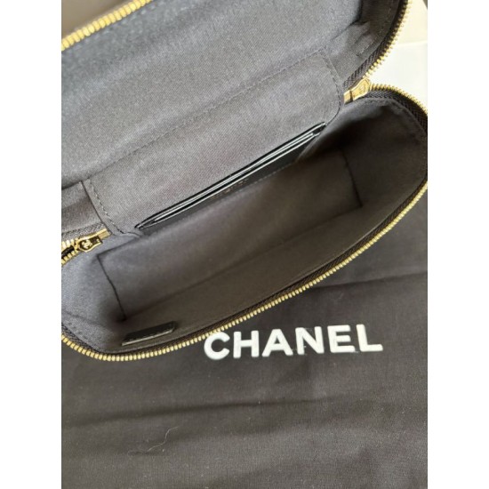 Perfetta Replica Borsa Chanel Classic Vanity con catena A96186 Nero Outlet Clone