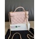 Perfetta Replica Borsa Chanel Classic Vanity con catena A96186 Rosa Outlet Clone
