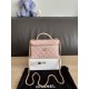 Perfetta Replica Borsa Chanel Classic Vanity con catena A96186 Rosa Outlet Clone
