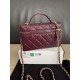Perfetta Replica Borsa Chanel Classic Vanity con catena A96186 Borgogna Outlet Clone