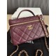 Perfetta Replica Borsa Chanel Classic Vanity con catena A96186 Borgogna Outlet Clone