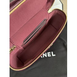 Perfetta Replica Borsa Chanel Classic Vanity con catena A96186 Borgogna Outlet Clone
