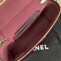 Perfetta Replica Borsa Chanel Classic Vanity con catena A96186 Borgogna Outlet Clone