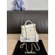 Perfetta Replica Borsa Chanel Classic Vanity con catena A96186 bianca Outlet Clone
