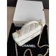 Perfetta Replica Borsa Chanel Classic Vanity con catena A96186 bianca Outlet Clone