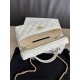 Perfetta Replica Borsa Chanel Classic Vanity con catena A96186 bianca Outlet Clone