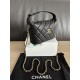 Perfetta Replica Borse hobo Chanel 25A Caviar Lunch Box Nero Imitazione Dupe