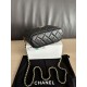 Perfetta Replica Borse hobo Chanel 25A Caviar Lunch Box Nero Imitazione Dupe