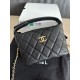 Perfetta Replica Borse hobo Chanel 25A Caviar Lunch Box Nero Imitazione Dupe