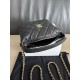 Perfetta Replica Borse hobo Chanel 25A Caviar Lunch Box Nero Imitazione Dupe