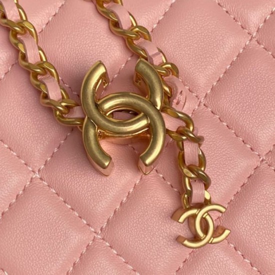 Replica Beauty case piccolo Chanel con tracolla a catena Ap3940 Rosa Imitazione Outlet