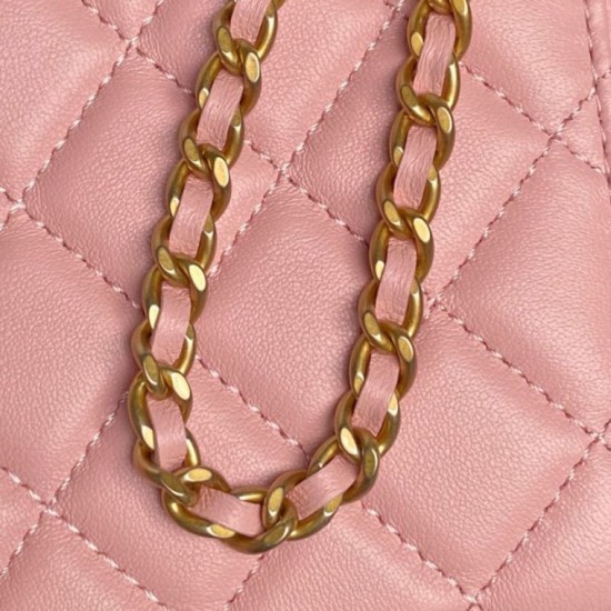 Replica Beauty case piccolo Chanel con tracolla a catena Ap3940 Rosa Imitazione Outlet