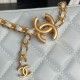 Replica Beauty case piccolo Chanel con tracolla a catena Ap3940 Blu Imitazione Outlet
