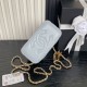 Replica Beauty case piccolo Chanel con tracolla a catena Ap3940 Blu Imitazione Outlet