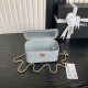 Replica Beauty case piccolo Chanel con tracolla a catena Ap3940 Blu Imitazione Outlet