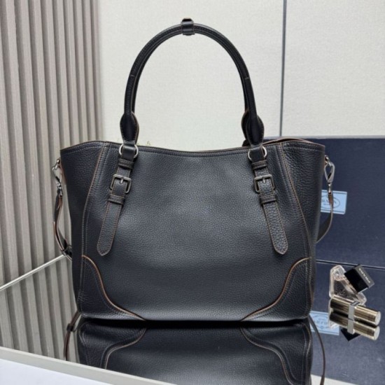Replica Borsa tote grande Prada 1BG602 Nero Imitazione Outlet