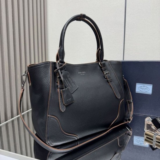 Replica Borsa tote grande Prada 1BG602 Nero Imitazione Outlet