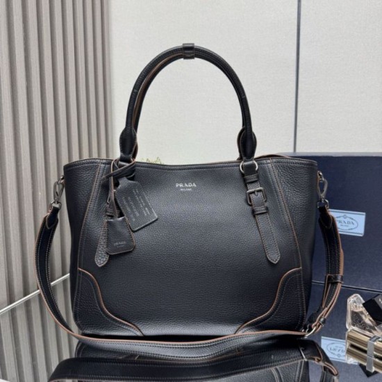 Replica Borsa tote grande Prada 1BG602 Nero Imitazione Outlet