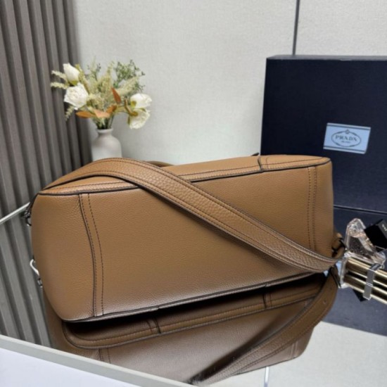 Replica Borsa tote grande Prada 1BG602 Marrone Imitazione Outlet