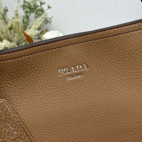 Replica Borsa tote grande Prada 1BG602 Marrone Imitazione Outlet