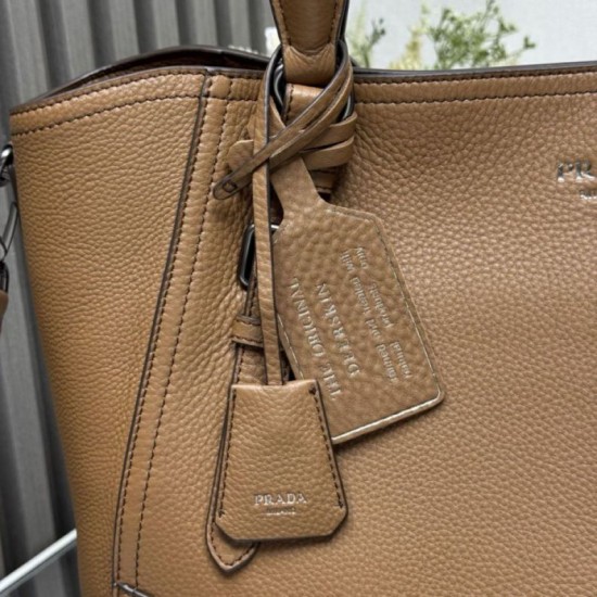 Replica Borsa tote grande Prada 1BG602 Marrone Imitazione Outlet