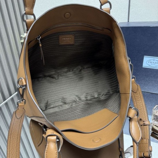 Replica Borsa tote grande Prada 1BG602 Marrone Imitazione Outlet