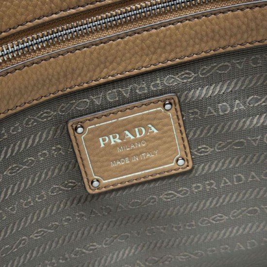 Replica Borsa tote grande Prada 1BG602 Marrone Imitazione Outlet