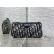 Perfetto Replica Pochette Dior Oblique Bow con catena Blu Imitazione Outlet