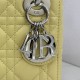 Perfetto Replica Borsa Dior Lady Dior Mini Cannage Gialla Imitazione Outlet
