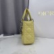 Perfetto Replica Borsa Dior Lady Dior Mini Cannage Gialla Imitazione Outlet