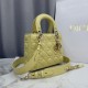 Perfetto Replica Borsa Dior Lady Dior Piccolo Cannage Gialla Imitazione Outlet