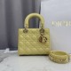 Perfetto Replica Borsa Dior Lady Dior Piccolo Cannage Gialla Imitazione Outlet