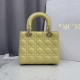 Perfetto Replica Borsa Dior Lady Dior Piccolo Cannage Gialla Imitazione Outlet